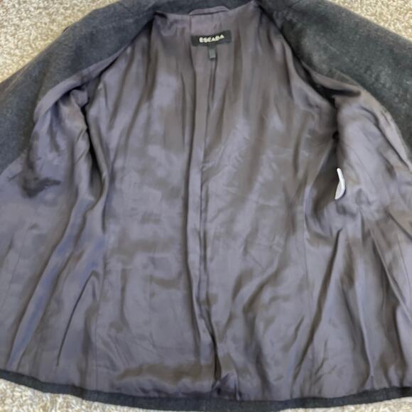 Escada Sz 36 Vintage Cashmere Blazer Single Breasted Tailored Classic Feminine - Picture 11 of 16